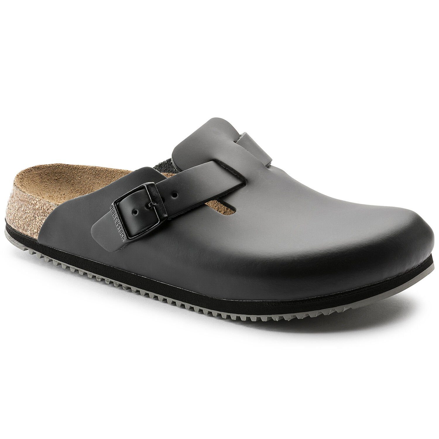 Geschlossener Lederschuh Boston mit bequemen Fußbett aus Kork - Pantolette