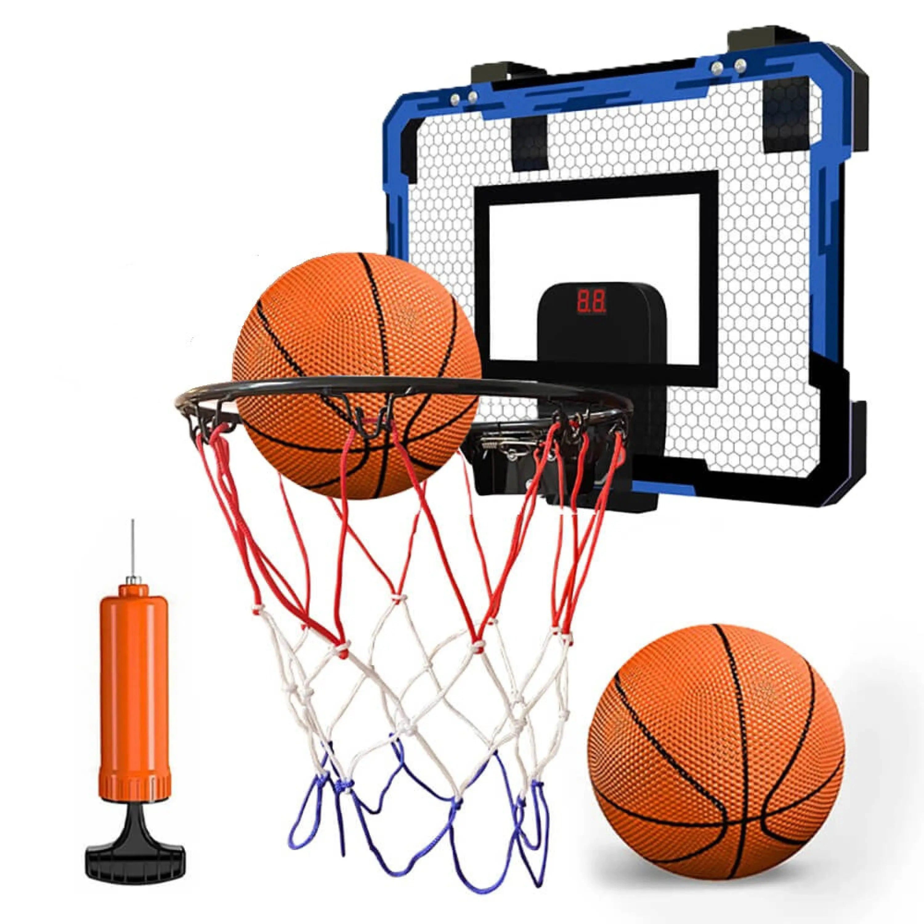 Sport-Knight® Basketballkorb Basketballkorb Set Indoor – inkl. 2 Bälle, Pumpe & Punktezähler