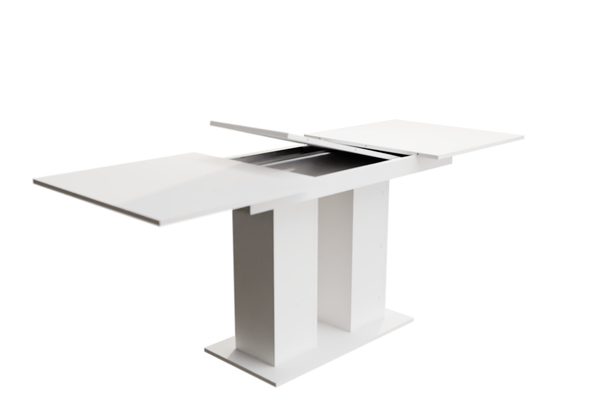 matt, Größe „BLAKE Tisch 196x142cm Möbel Eckbankgruppe Fun Eckbankgruppe Tisch mit XL“ Weiß ausziehbarer