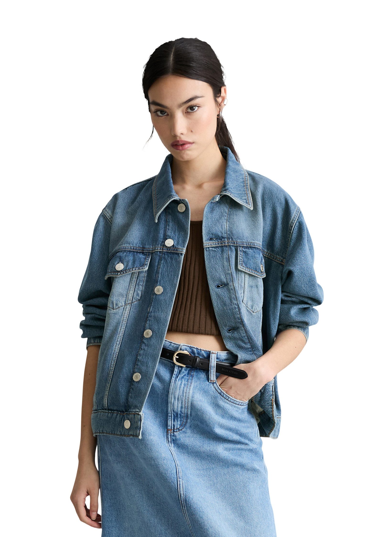 Marc O'Polo DENIM Jeansjacke aus weichem Lyocell-Bio-Baumwolle-Mix