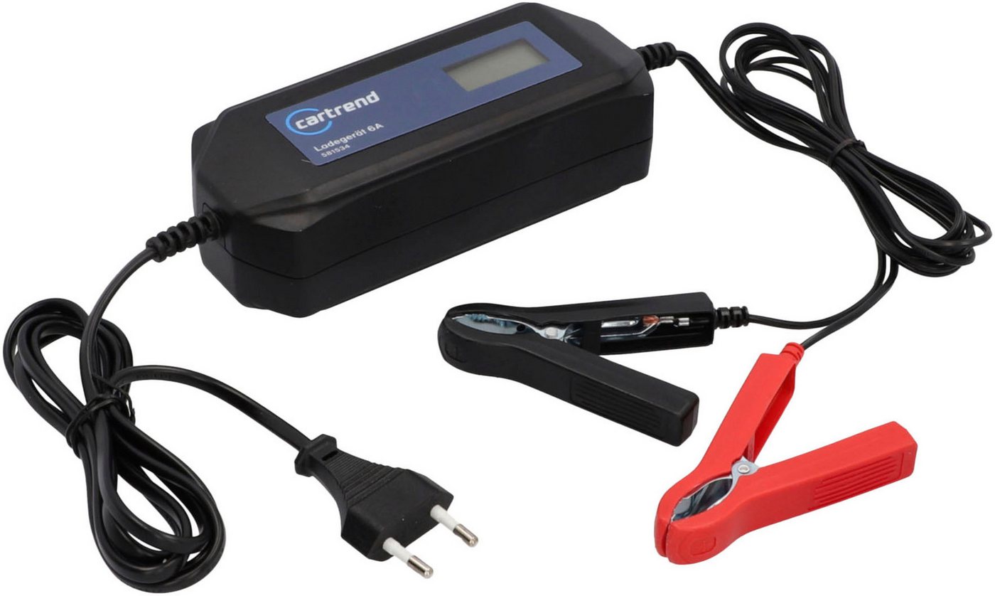 Cartrend Batterieladegerät DP6.1 mit Mikroprozessor-Technologie 6V/12V, 6A Autobatterie-Ladegerät