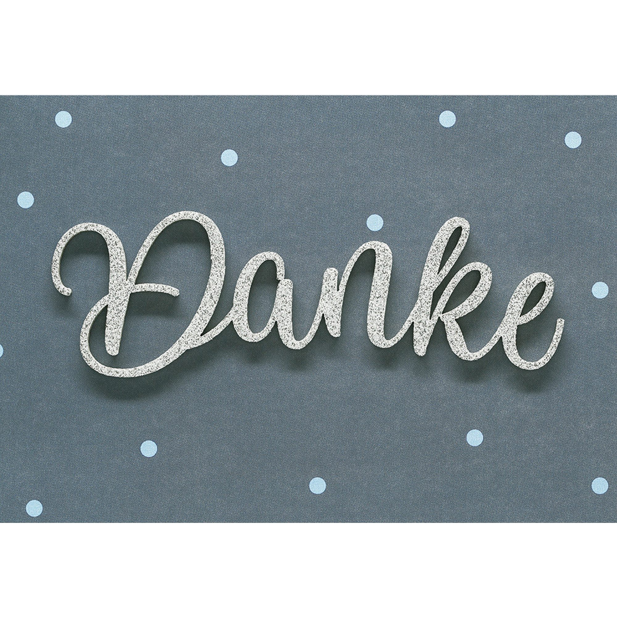 Perleberg Klappkarte Karte Danke Lettering 778-1052