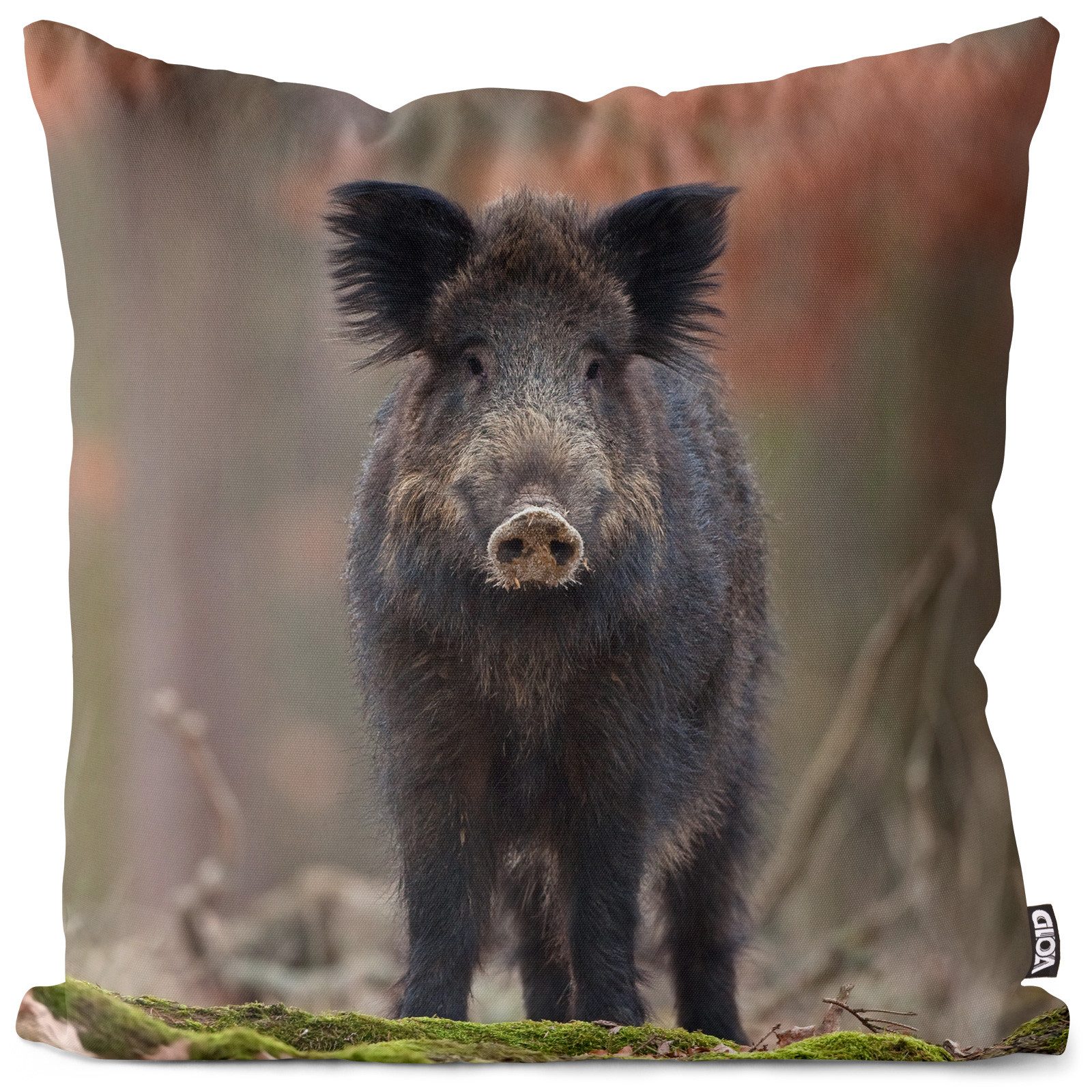 VOID Kissenhüllen Kissenbezug outdoor geeignet, Eber Wildschwein Jagd Tier Wald baum wiese rare maul park milch natio