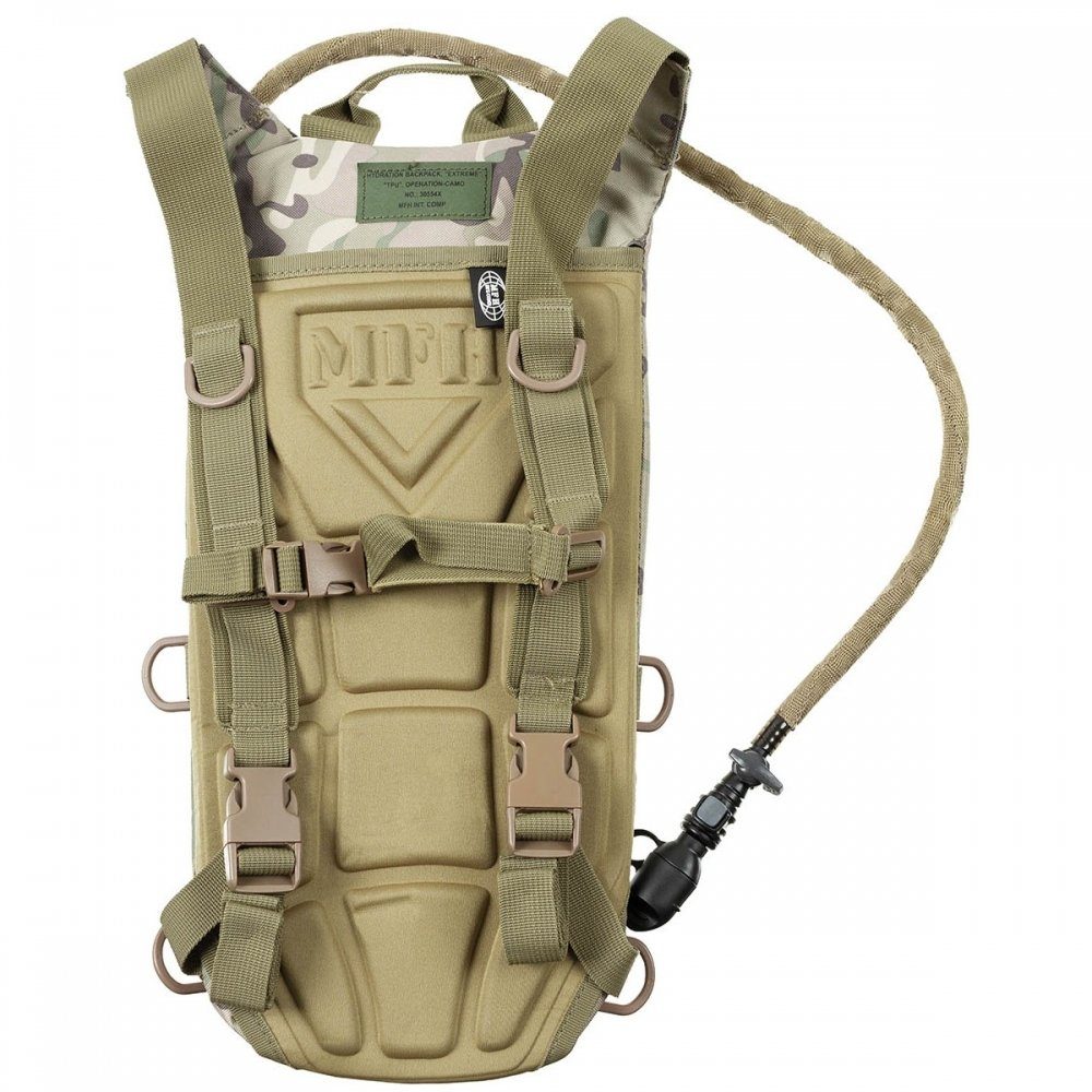 m. MFH EXTREME, Trinkrucksack (Set, Trinksystem) inkl. Trinkrucksack operation-camo TPU-Beutel,