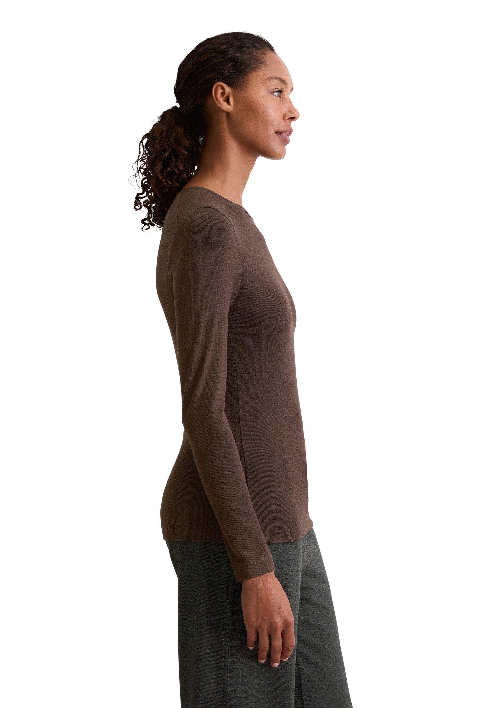 Marc O'Polo Langarmshirt aus TENCEL™ Modal-Baumwolle-Mix günstig online kaufen