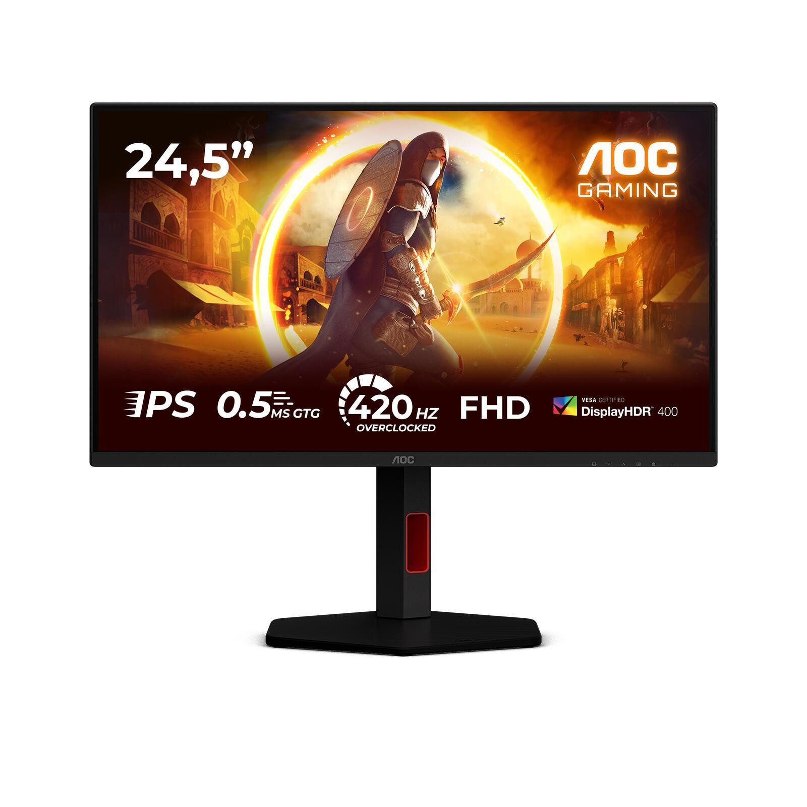 AOC 25G4KUR Gaming-LED-Monitor (1920 x 1080, 0,5 ms Reaktionszeit, 400 Hz, Fast IPS)