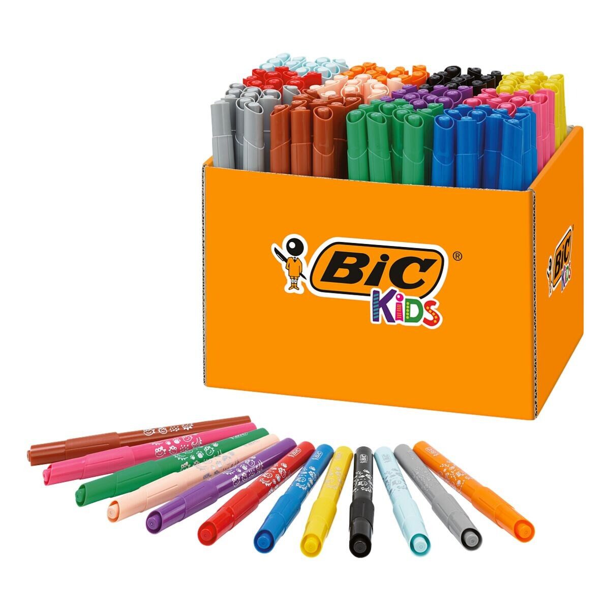 BIC Filzstift Visacolor XL, (144-tlg), 144 Stück/ Kartonbox