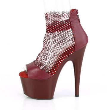 Pleaser Pleaser ADORE-765RM Plateau Sandaletten Mesh Leder Rot EU-37 / US-7 High-Heel-Sandalette (2-tlg)