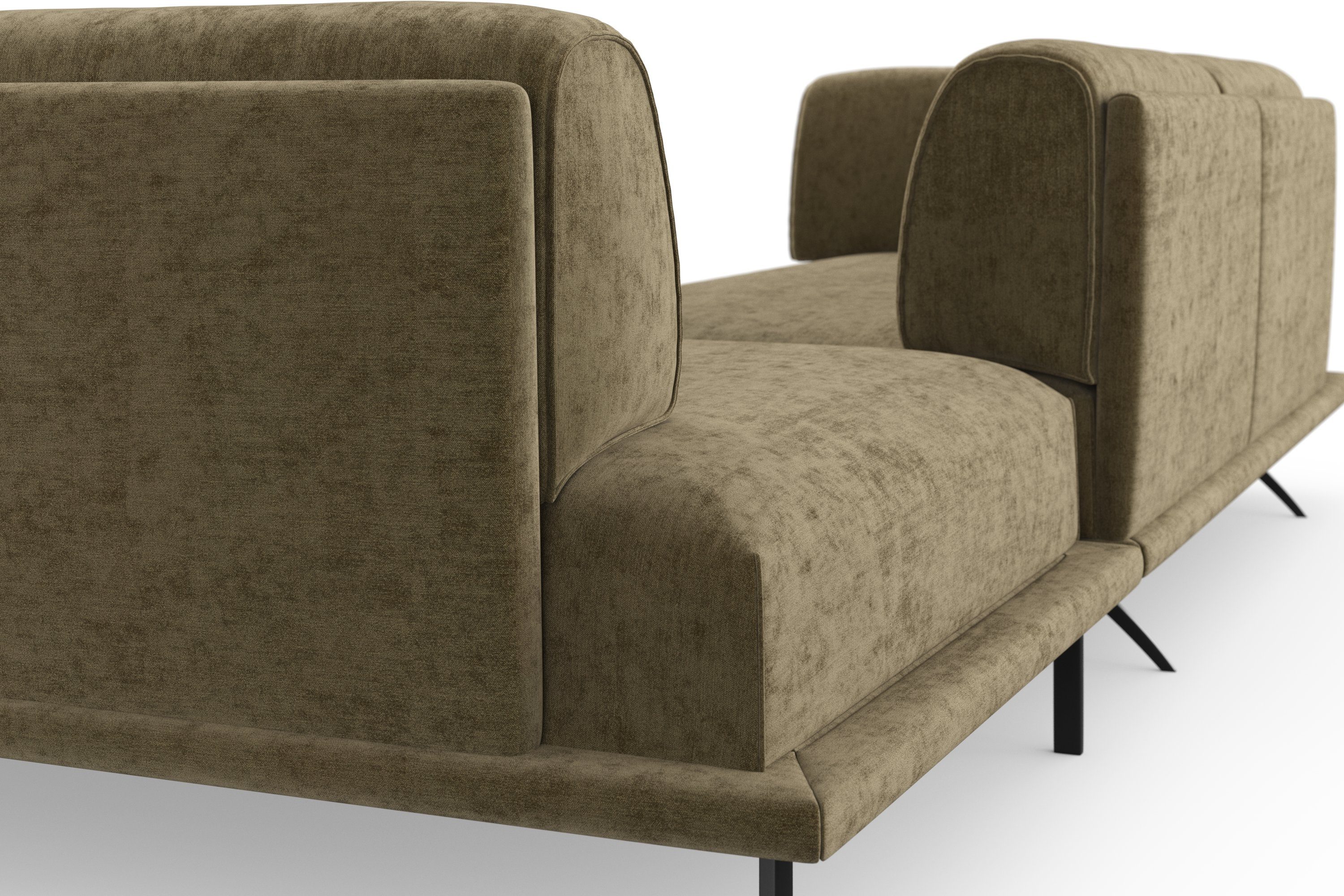 machalke® Ecksofa benito, Sockel bezogenem mit