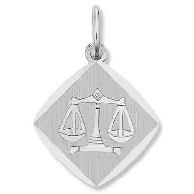 ONE ELEMENT Kette mit Anhänger Waage Sternzeichen Anhänger aus 925 Silber, Schmuckset - Set mit verstellbarer Halskette