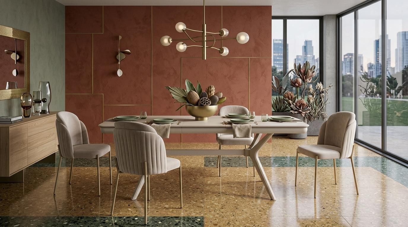 Xlmoebel Esszimmer-Set Esstisch 4x Stühle Esszimmer Stil modern weiß Ausziehbarer rechteckig, (5-St., 1x Tisch, 4x Stühle)