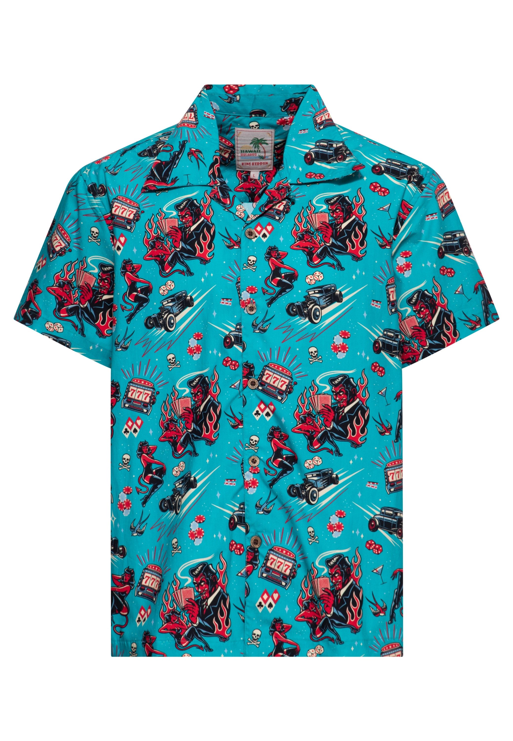 Kurzarmhemd Rockabilly Hot Devil