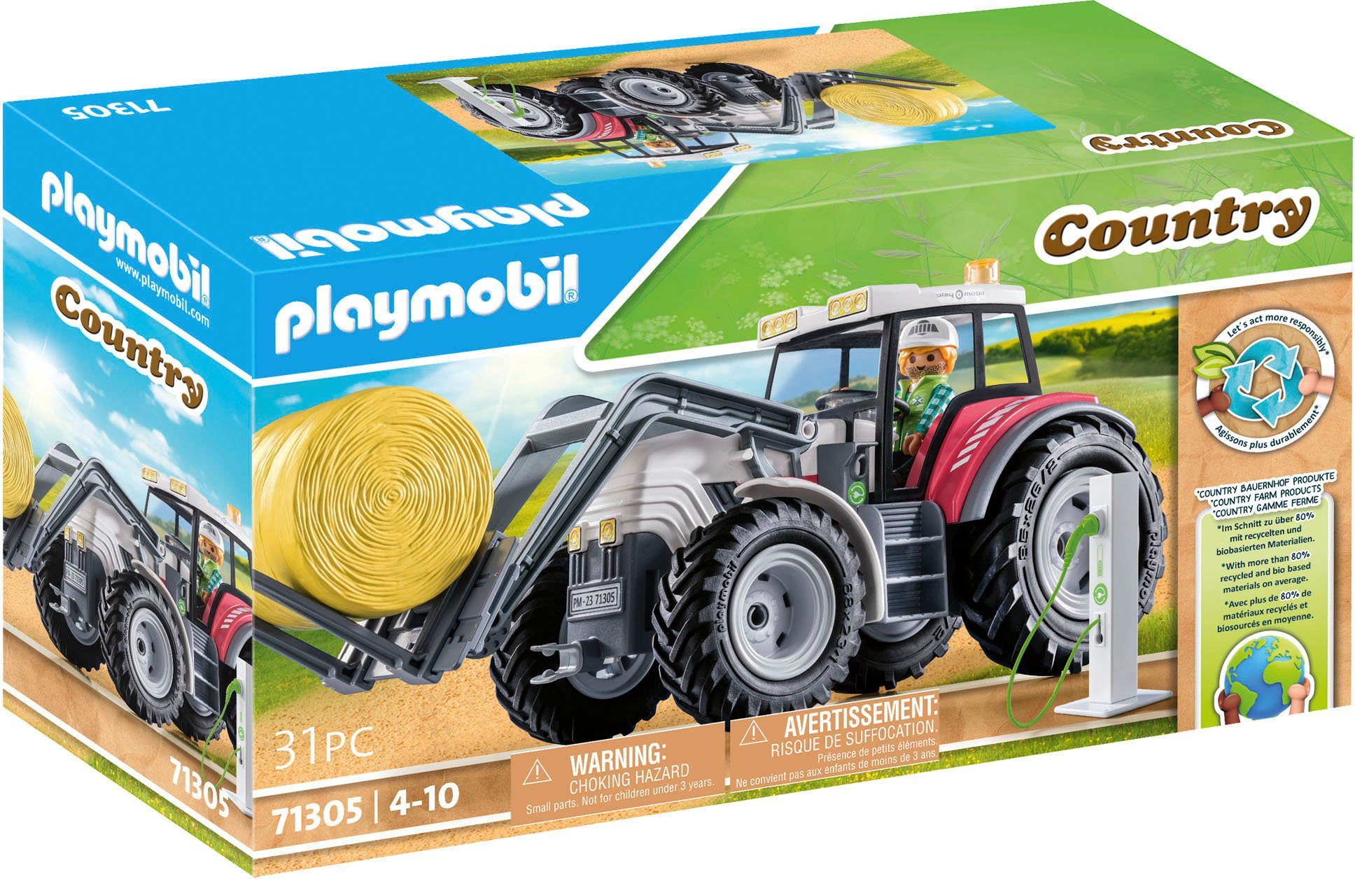Playmobil® Großer Traktor (71305), Country Konstruktions-Spielset, (31 St), günstig online kaufen