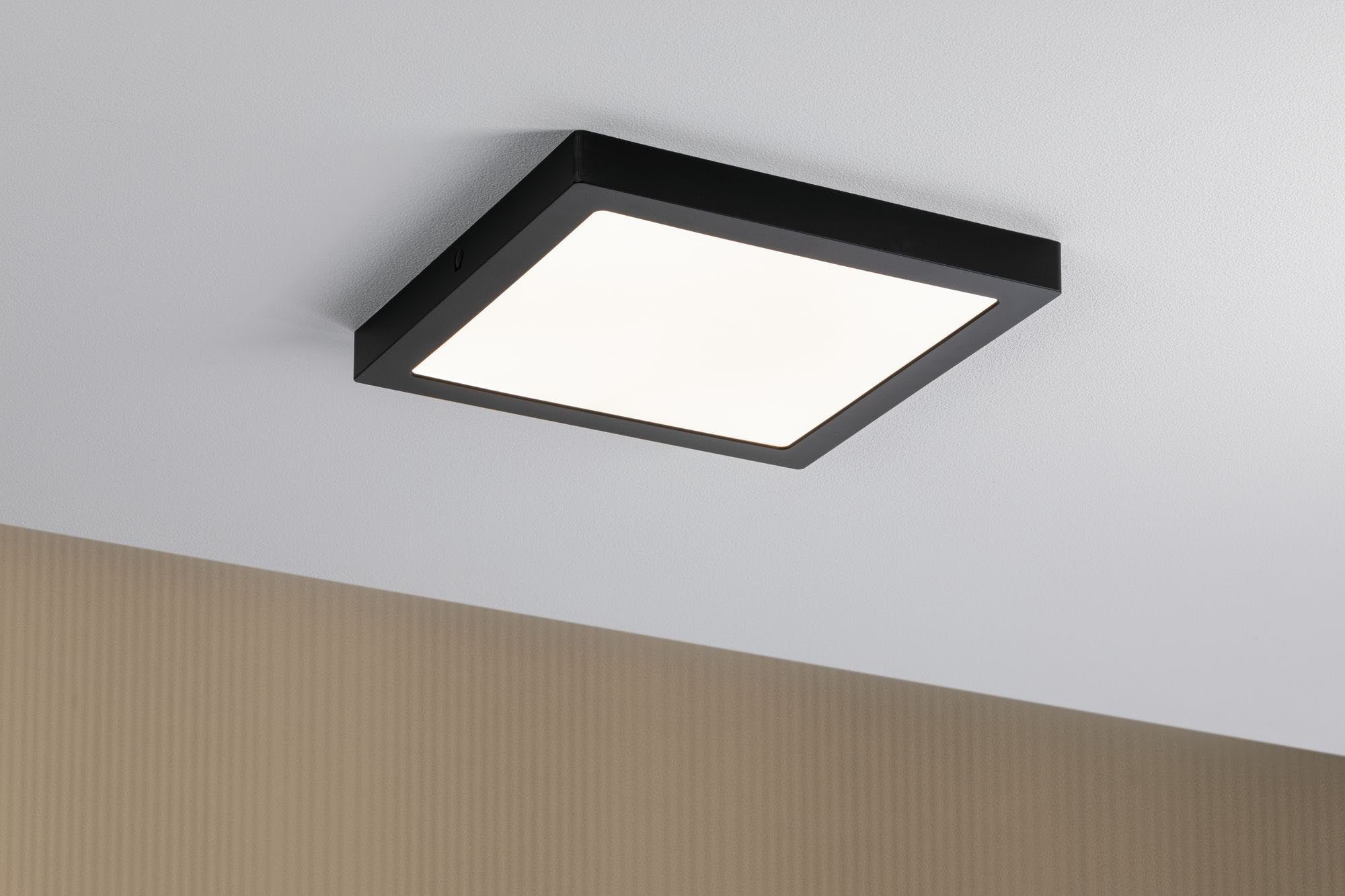 Gleichmäßiges -Technik 4.000K Basis 300x300mm 16,5W Deckenleuchte Raumlicht eckig LED LED Abia integriert, auf Paulmann fest modernster schwarz, LED Warmweiß,