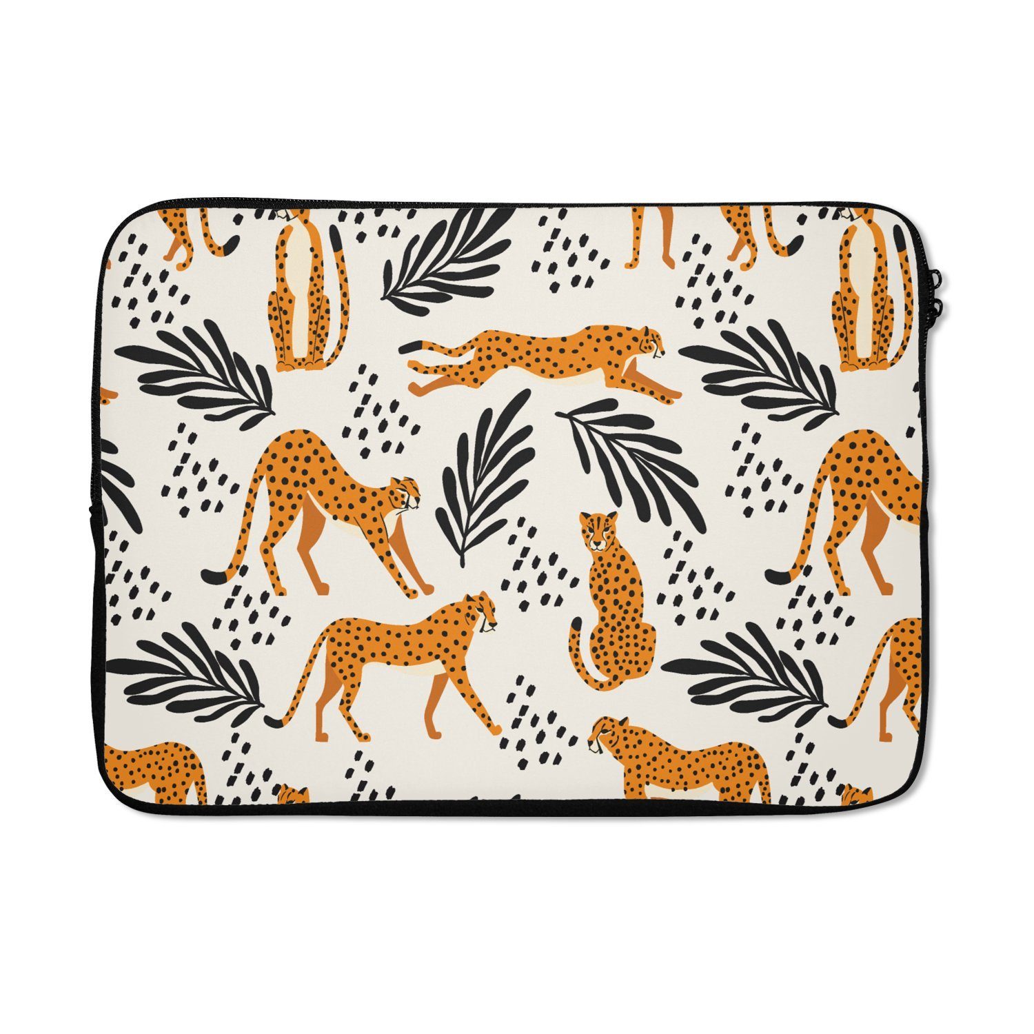 MuchoWow Laptop-Hülle Muster - Leopard 14 Zoll, Schutzhülle für Laptop, Schutz gegen Kratzern, Laptoptasche
