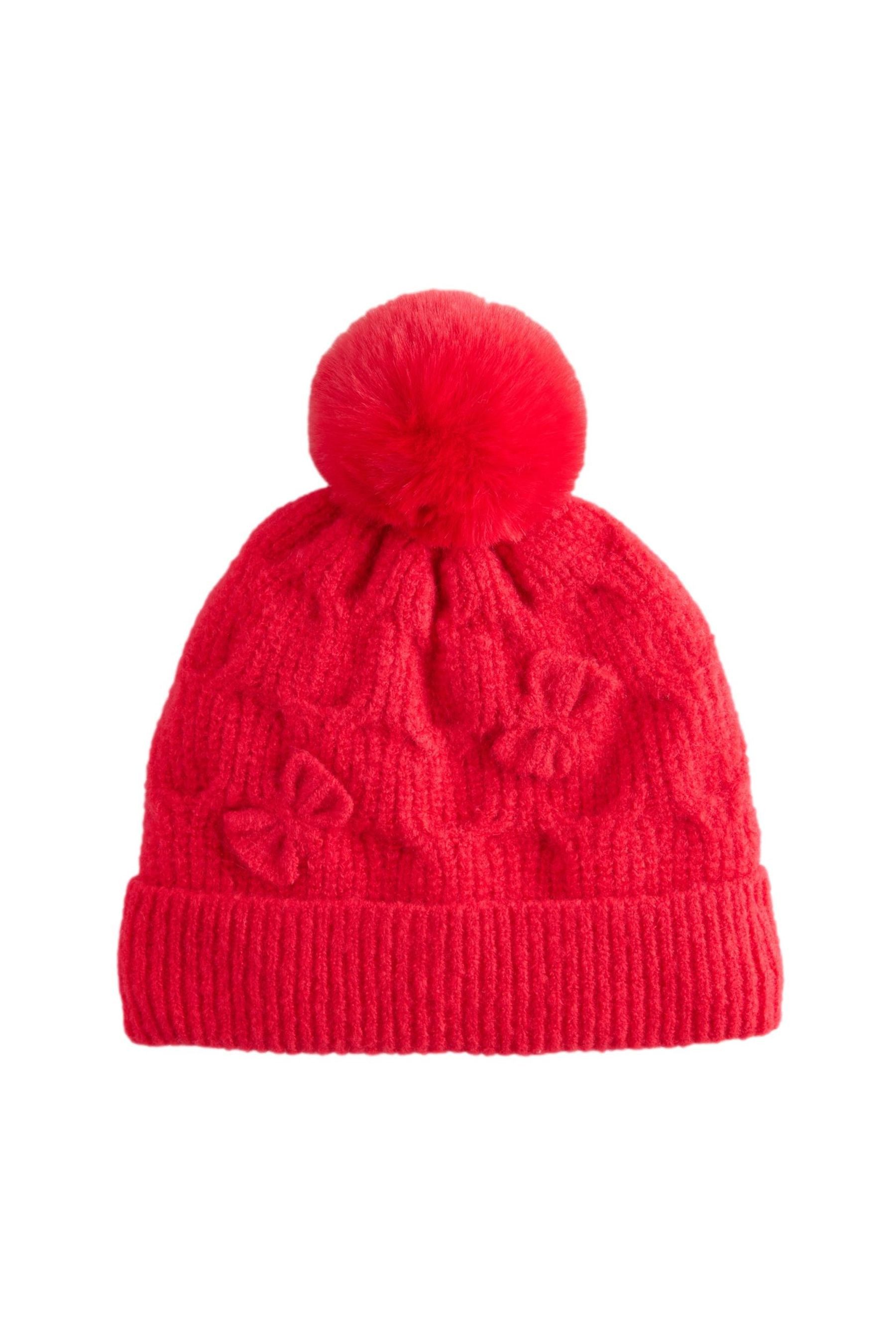 Next Beanie Strickmütze mit Schleife (1-St)