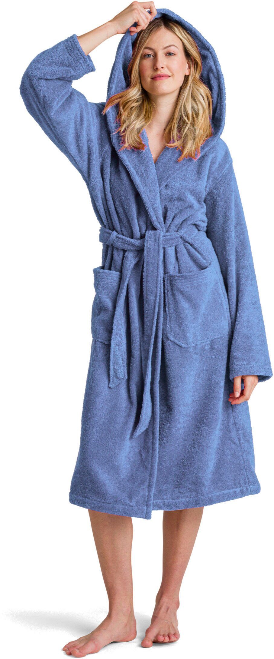 Möve Unisex-Bademantel Superwuschel Kapuze, ideal für Sauna & Spa, Hotelbad günstig online kaufen