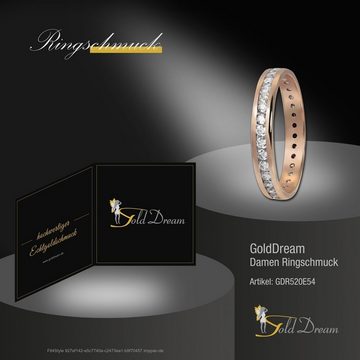 GoldDream Goldring GoldDream Gold Ring Gr.54 weiß (Fingerring), Damen Ring Zirkonia aus 333 Rosegold - 8 Karat, Farbe: rosé, weiß