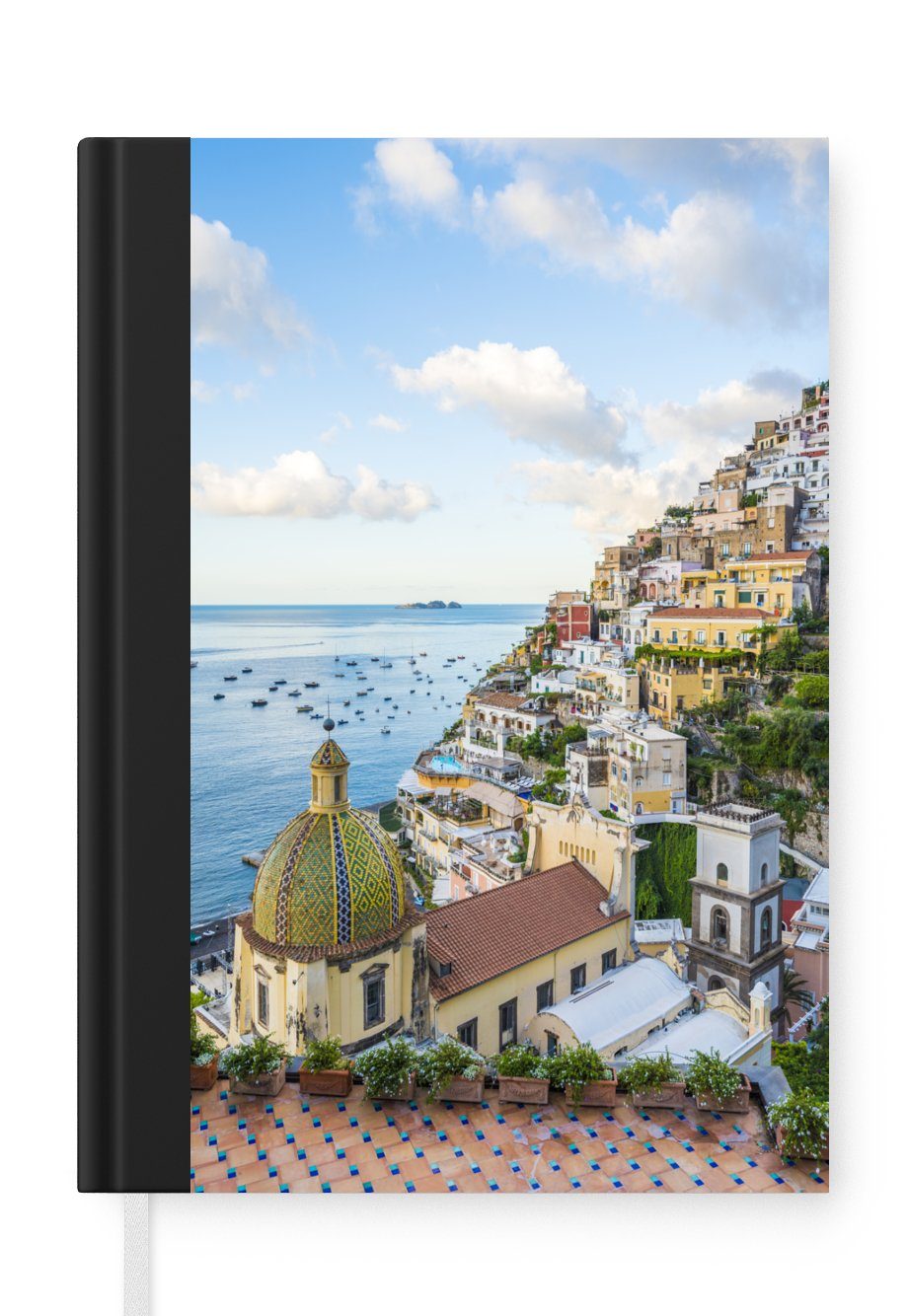 MuchoWow Notizbuch Italien - Positano - Wasser, Journal, Merkzettel, Tagebuch, Notizheft, A5, 98 Seiten, Haushaltsbuch