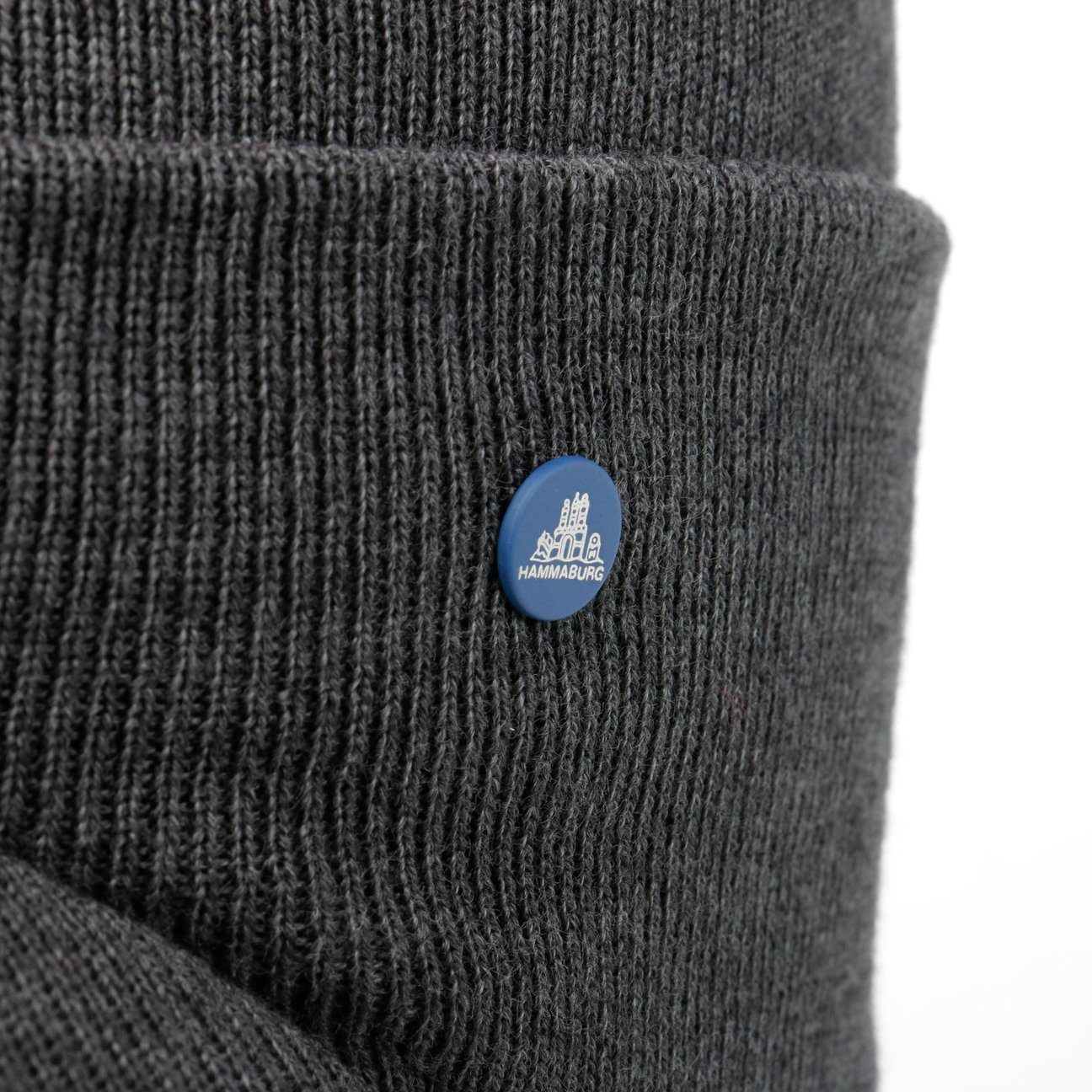 Umschlag, Made Wintermütze Beanie in dunkelgrau (1-St) mit Hammaburg Italy