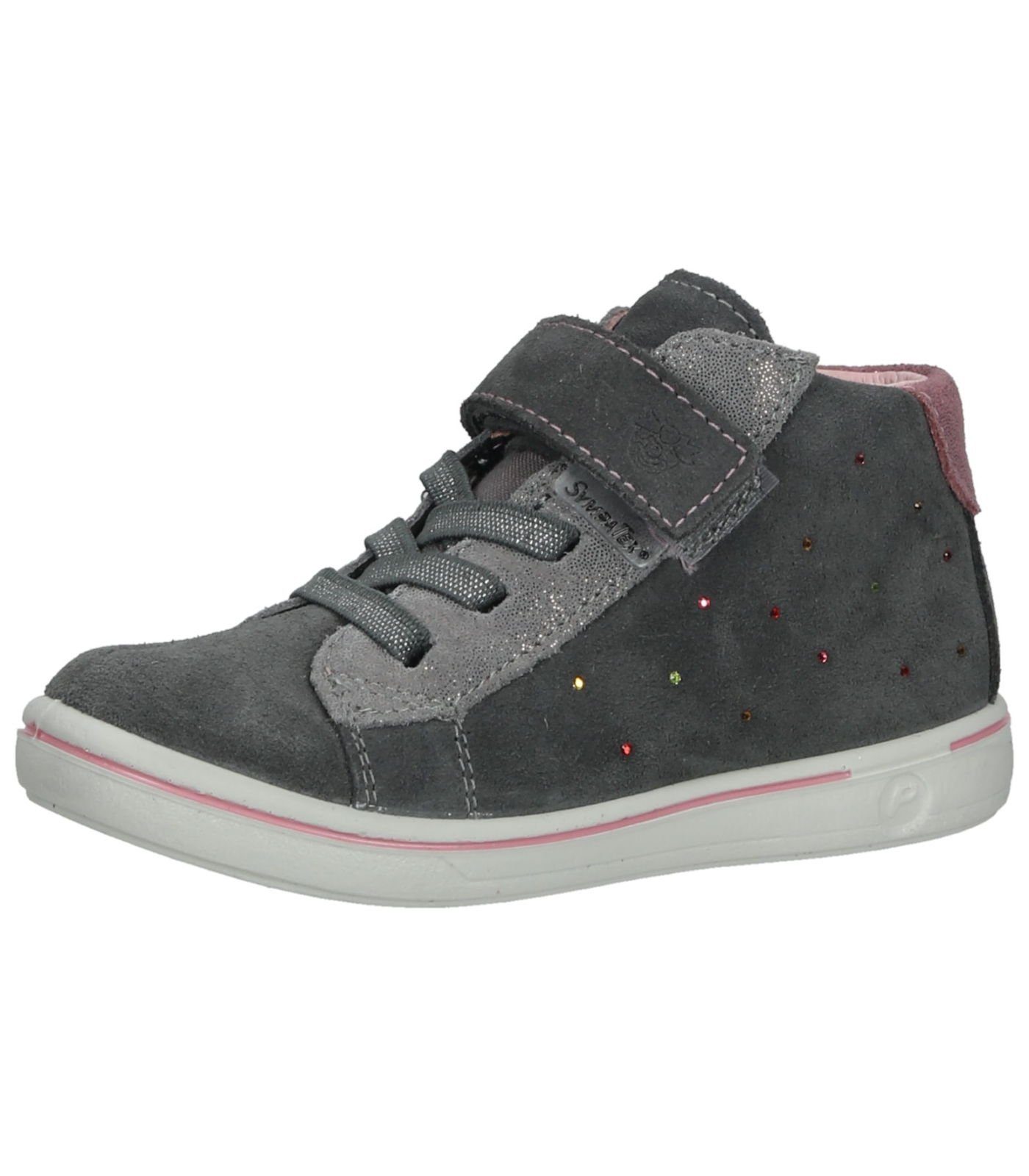 Pepino Halbschuhe Veloursleder/Textil Klettschuh Carbon