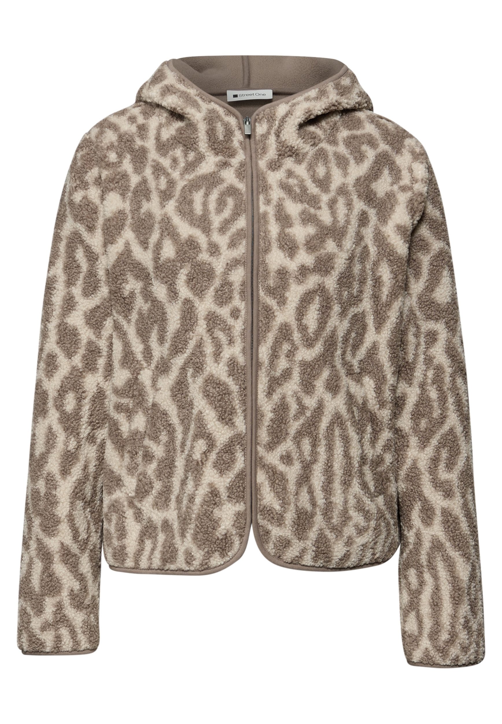 STREET ONE Sweatjacke LTD QR printed teddy jacket w. günstig online kaufen