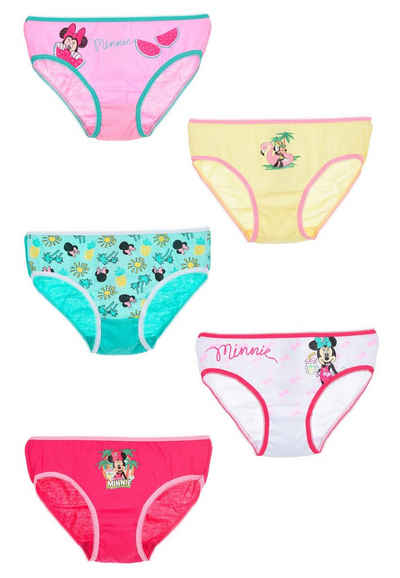 Disney Minnie Mouse Slip Kinder Mädchen Unterhosen Schlüpfer 5er Pack (5-St) Mini Maus