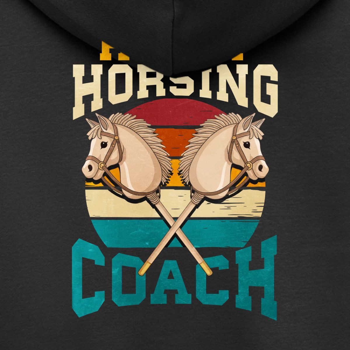 Spreadshirt Sweatjacke Hobby Horsing Coach Steckenpferd Trainer Kinder Premium Organic Zip Ho (1-tlg)