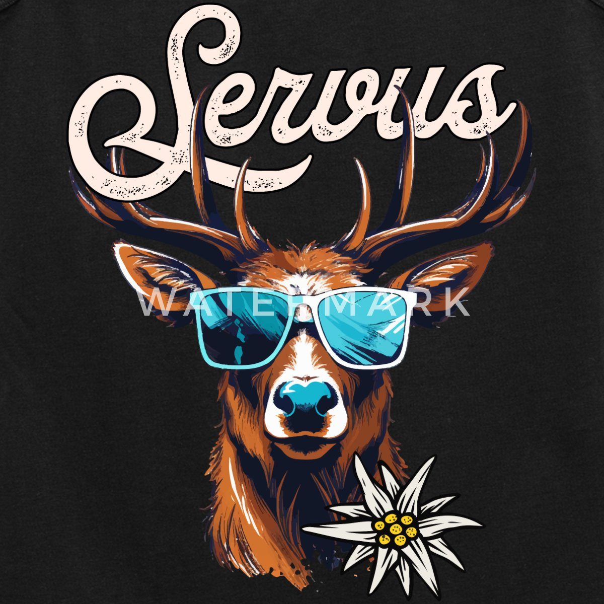 Spreadshirt T-Shirt Servus Hirsch Mit Sonnenbrille Oktoberfest Premium Tank Top Damen (1-tlg)