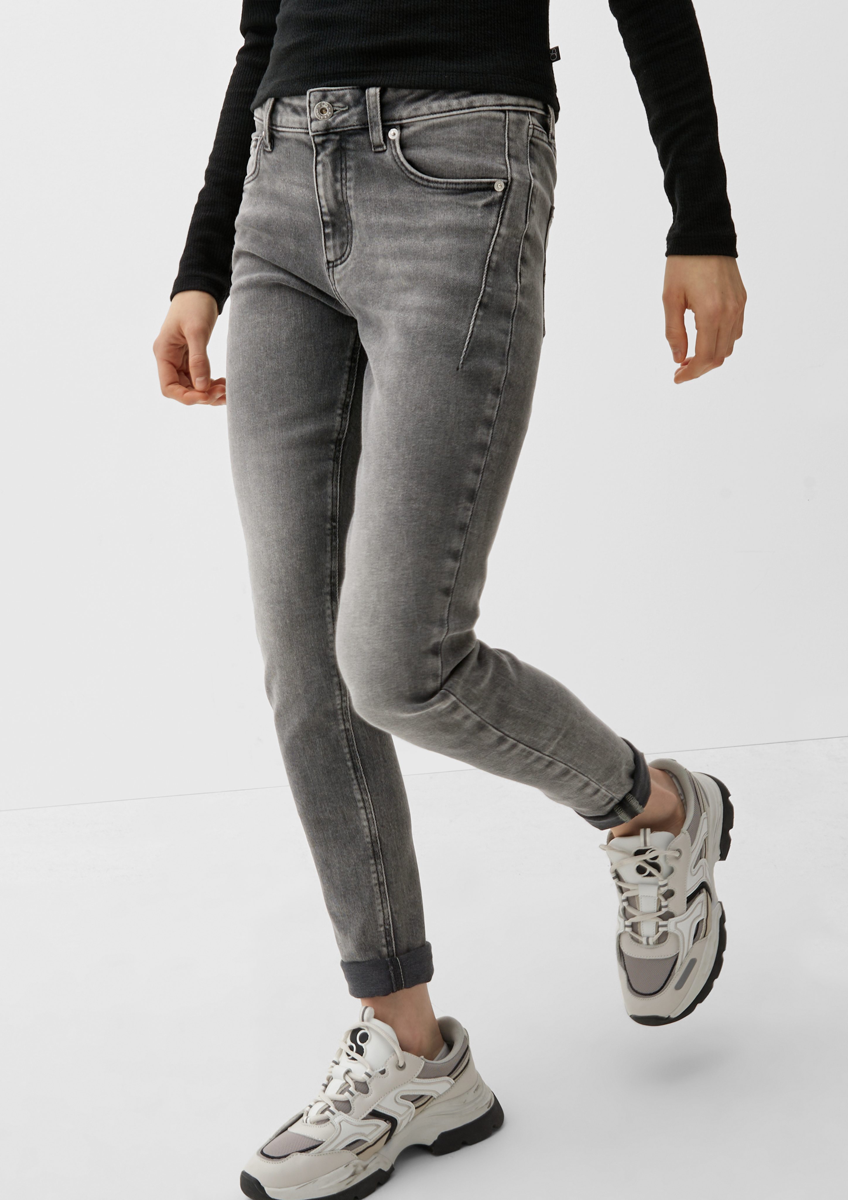 QS Stoffhose Jeans Skinny Leg Skinny / Sadie / Fit Mid / Rise Waschung