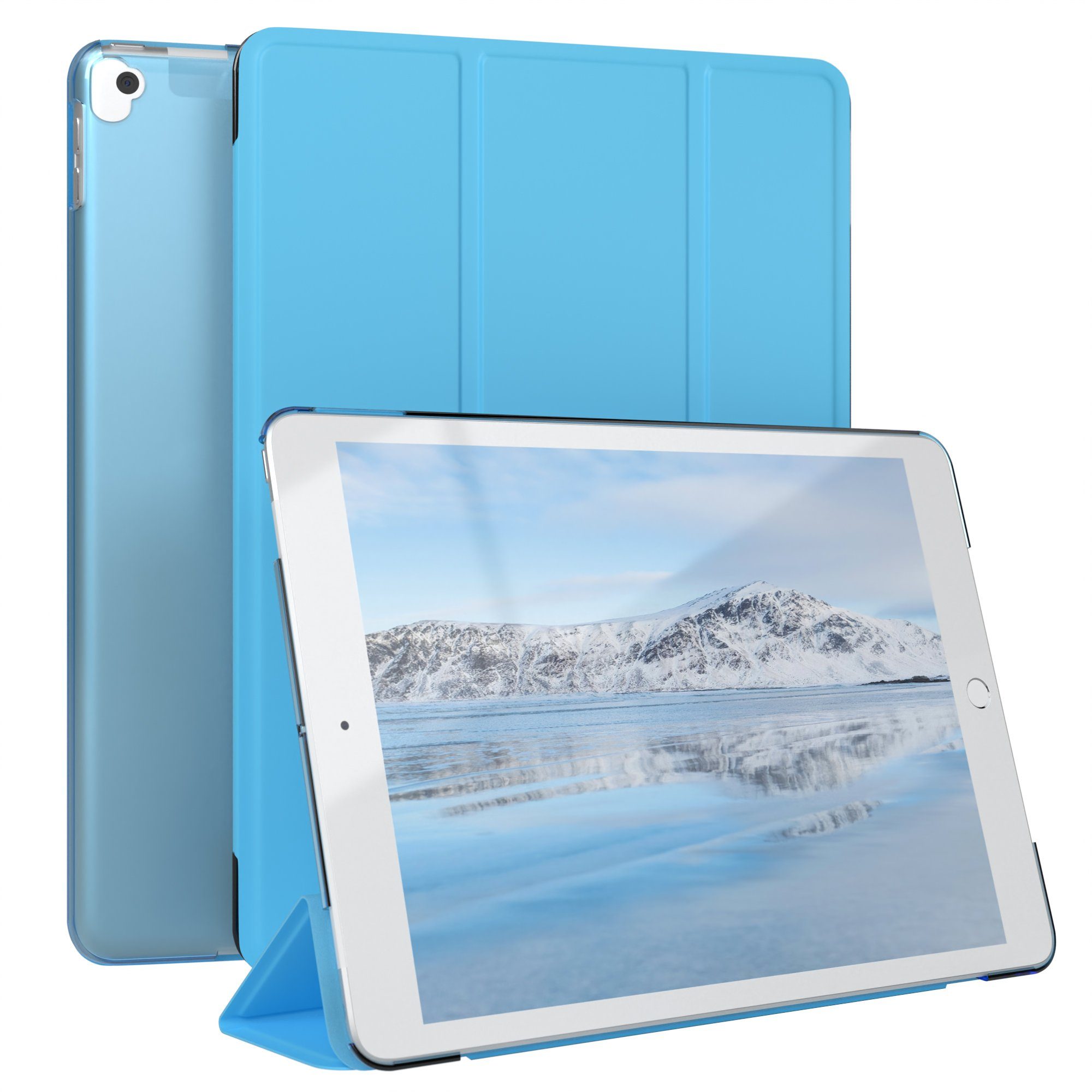 EAZY CASE Tablet-Hülle Smart Case für iPad 10,2" 7. / 8. / 9. Generation 10,2 Zoll, Klapphülle mit Standfunktion Tablet Hülle Book Case kratzfest Hellblau