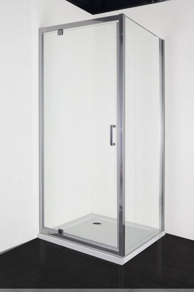 Sanotechnik Dusch-Schwingtür Elite, 92x195 cm, Einscheibensicherheitsglas,  Schwenkttür für Duschen