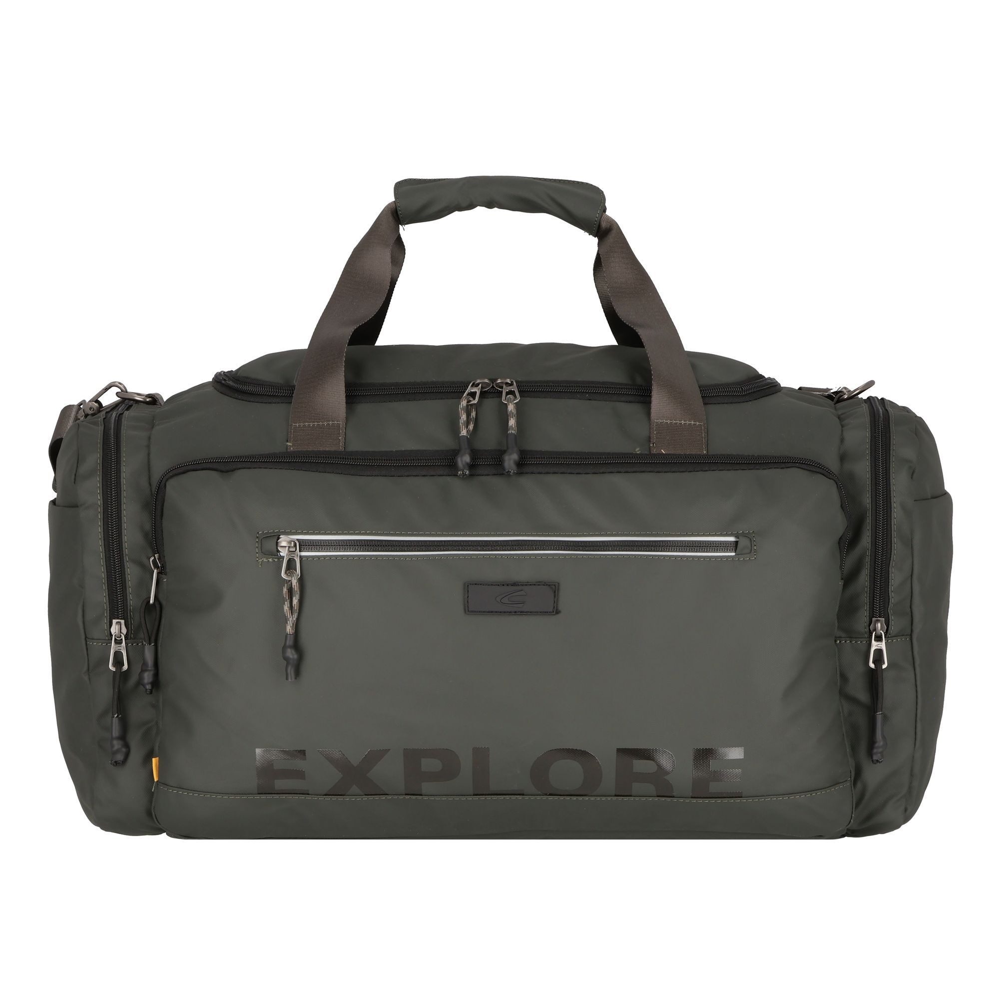 camel active Weekender Explore, wasserabweisendes recyceltes Nylon und reflektierende Reißverschlüsse