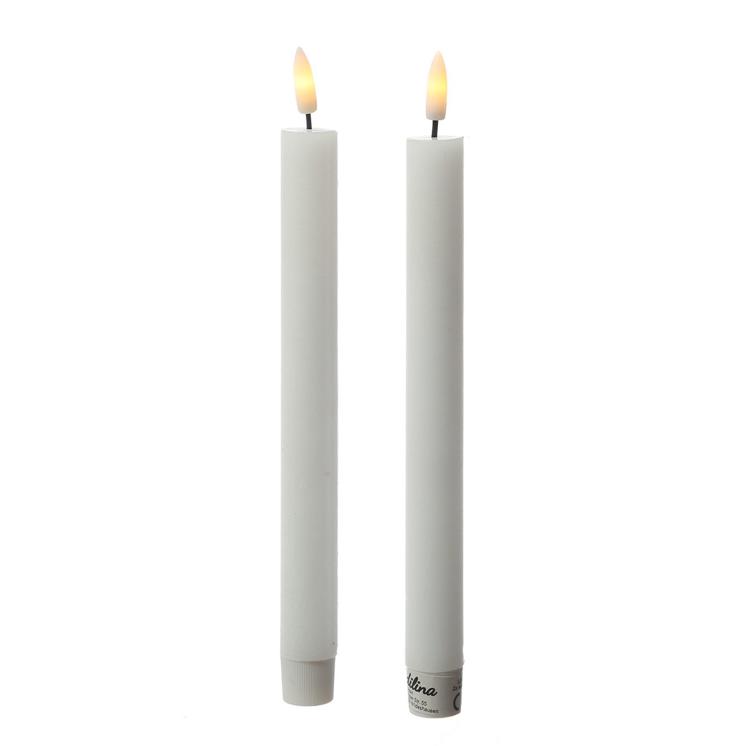 Adilina LED-Kerze LED Stabkerzen Tafelkerzen Dinner Spitzkerzen rustikal 24 günstig online kaufen