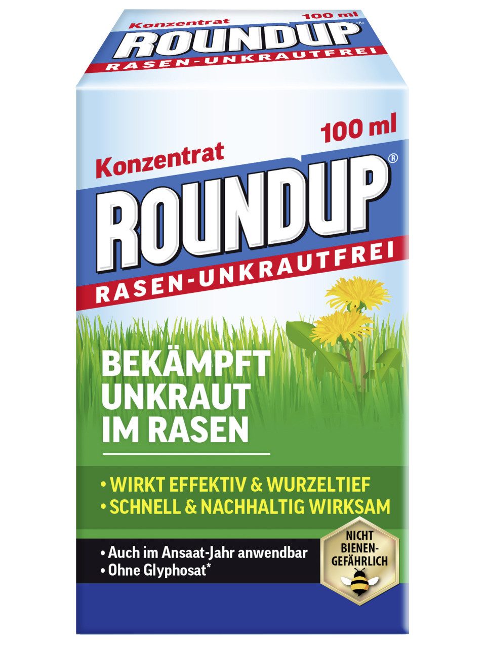 ROUNDUP Pflanzen-Pilzfrei Roundup Rasen-Unkrautfrei Konzentrat 100 ml, 0.1 l