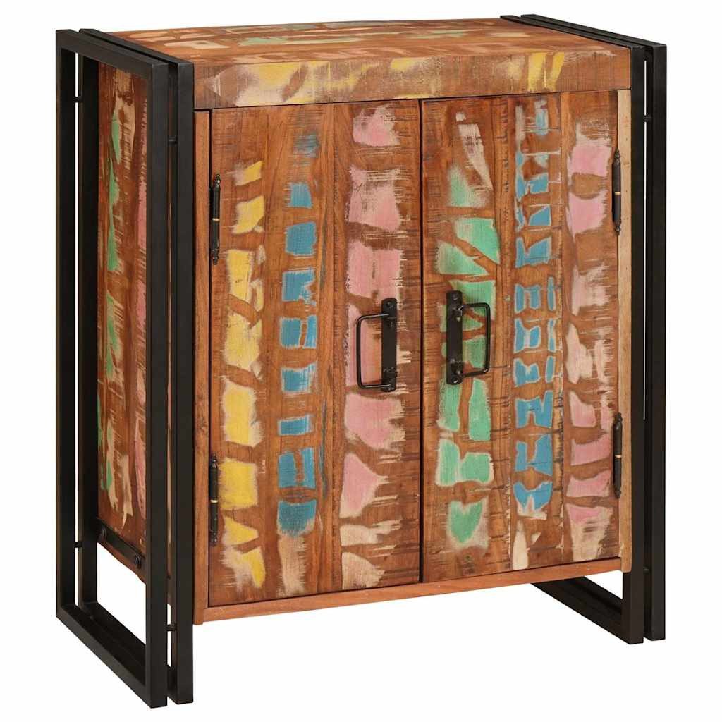 vidaXL Nachttisch Nachttisch Mehrfarbig 66 x 35 x 76 cm Massives Altholz (1-St)