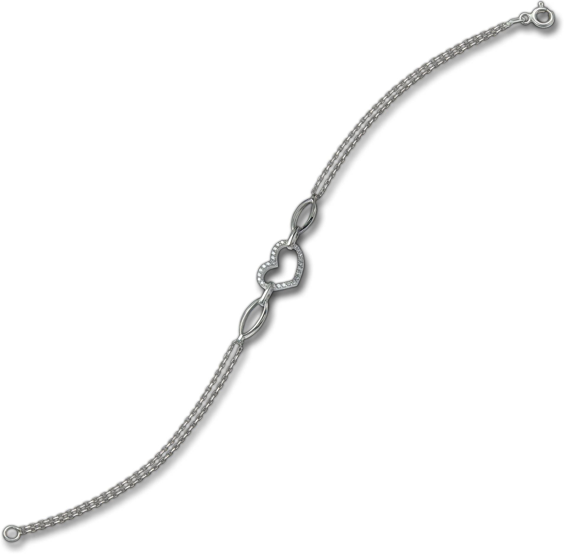 Damen Balia 19cm, (Herz) ca. Silberarmband Armband Silber Armband 925 925 Balia Silber Silber (Armband),