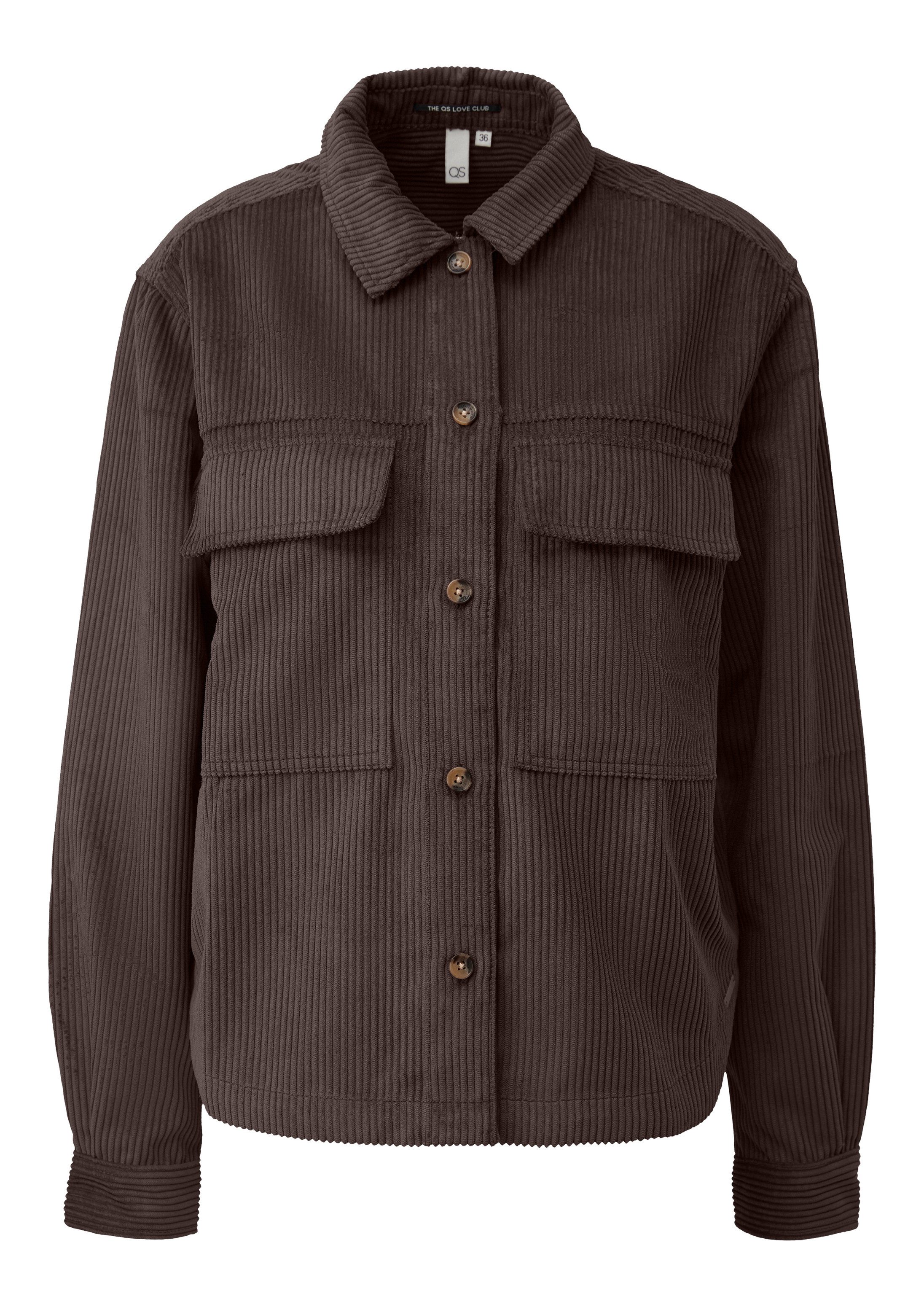 QS Hemdjacke Bluse Overshirt aus Cord – Bild 2 von 5
