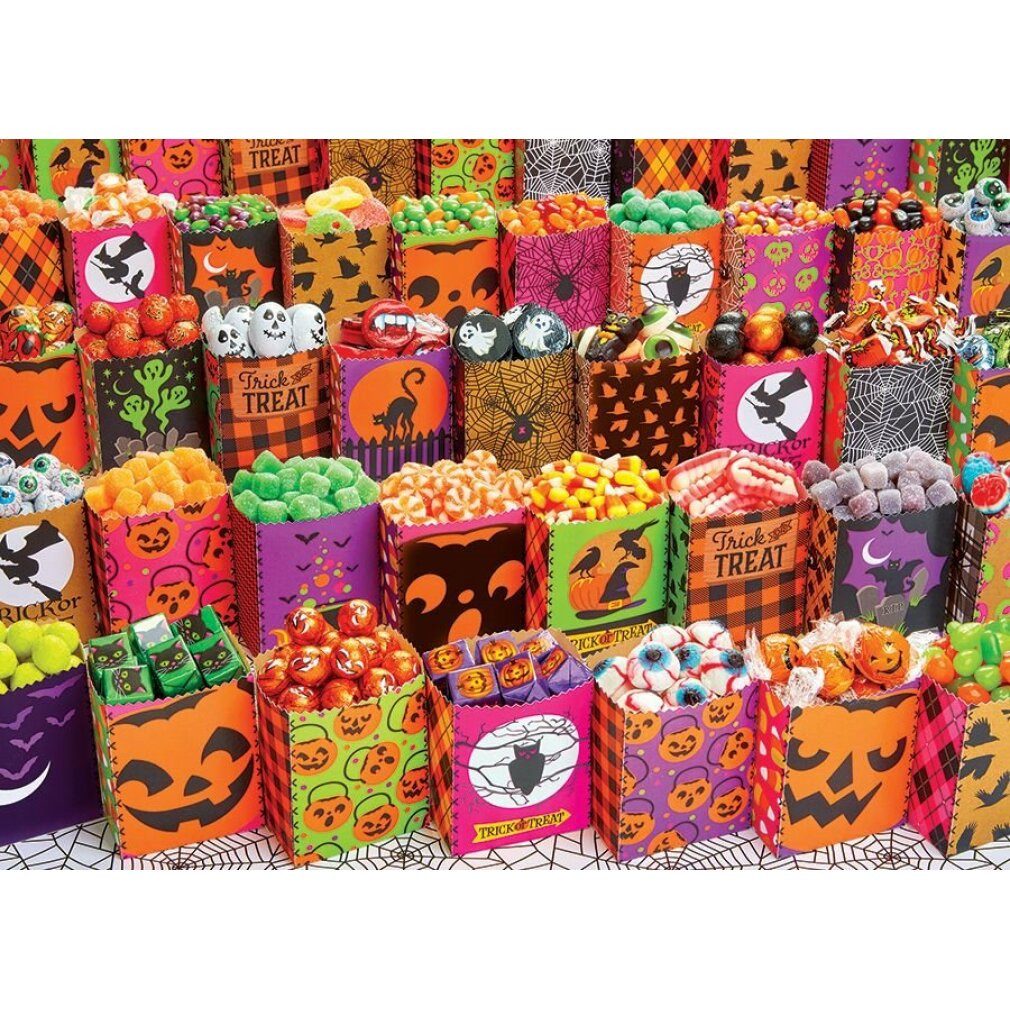 COBBLE HILL Puzzle Halloween Süßigkeiten Puzzle 500 Teile, Puzzleteile