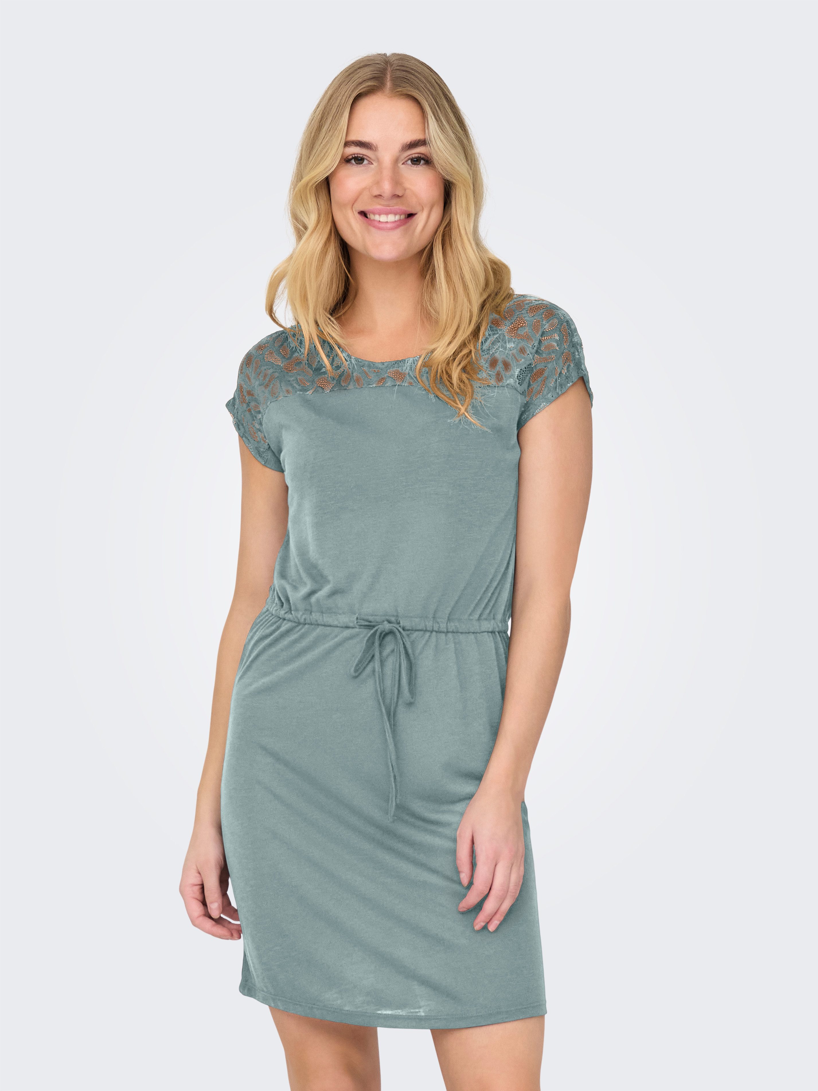 ONLY Spitzenkleid ONLSINDY LIFE S/S O-NECK günstig online kaufen