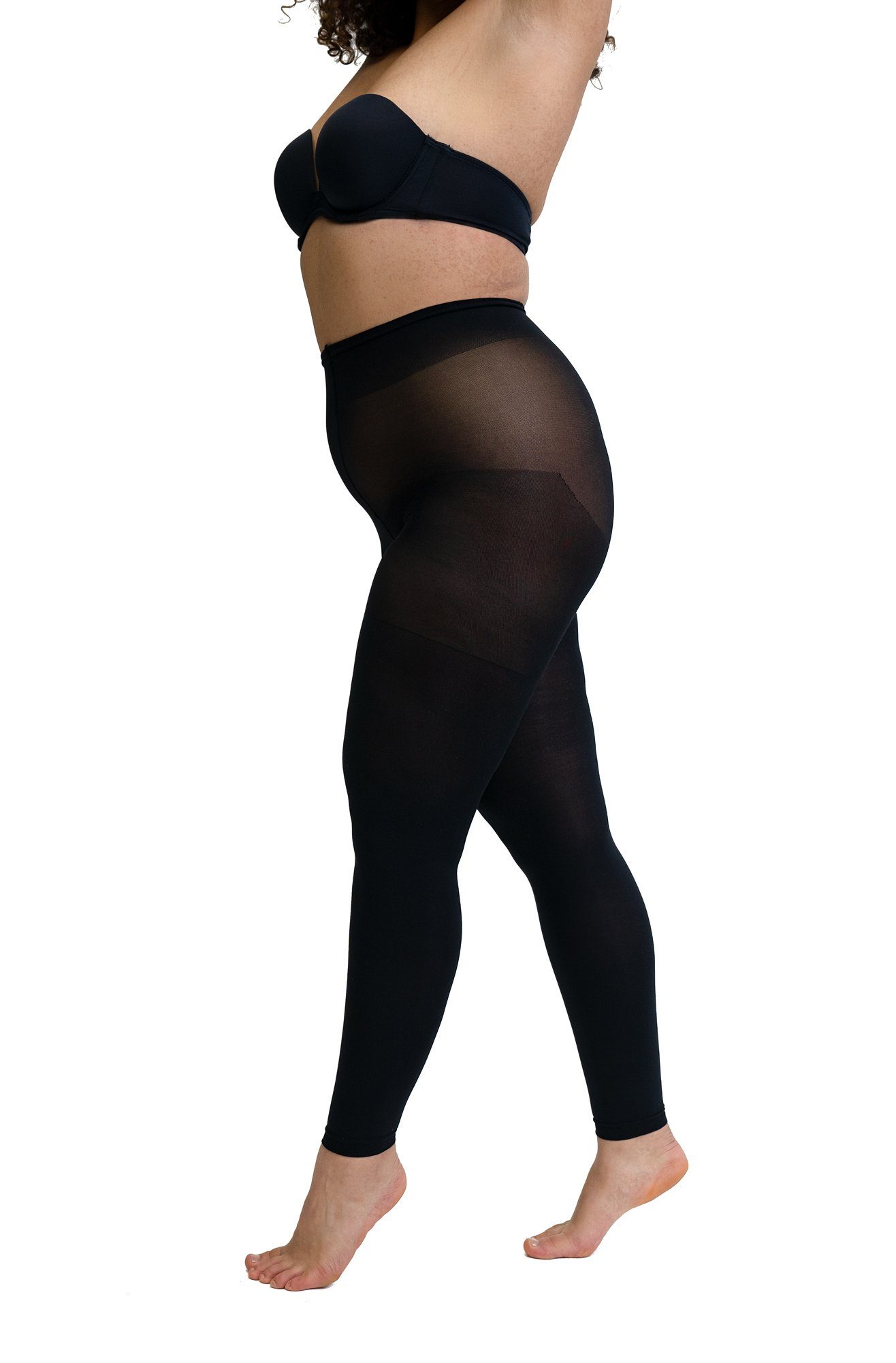 disée Feinstrumpfleggings disée Damen Bodyshaping Leggings Feinstrumpfhose blickdicht 80 DEN superweich mit Wäscheflachnaht und Baumwollzwickel