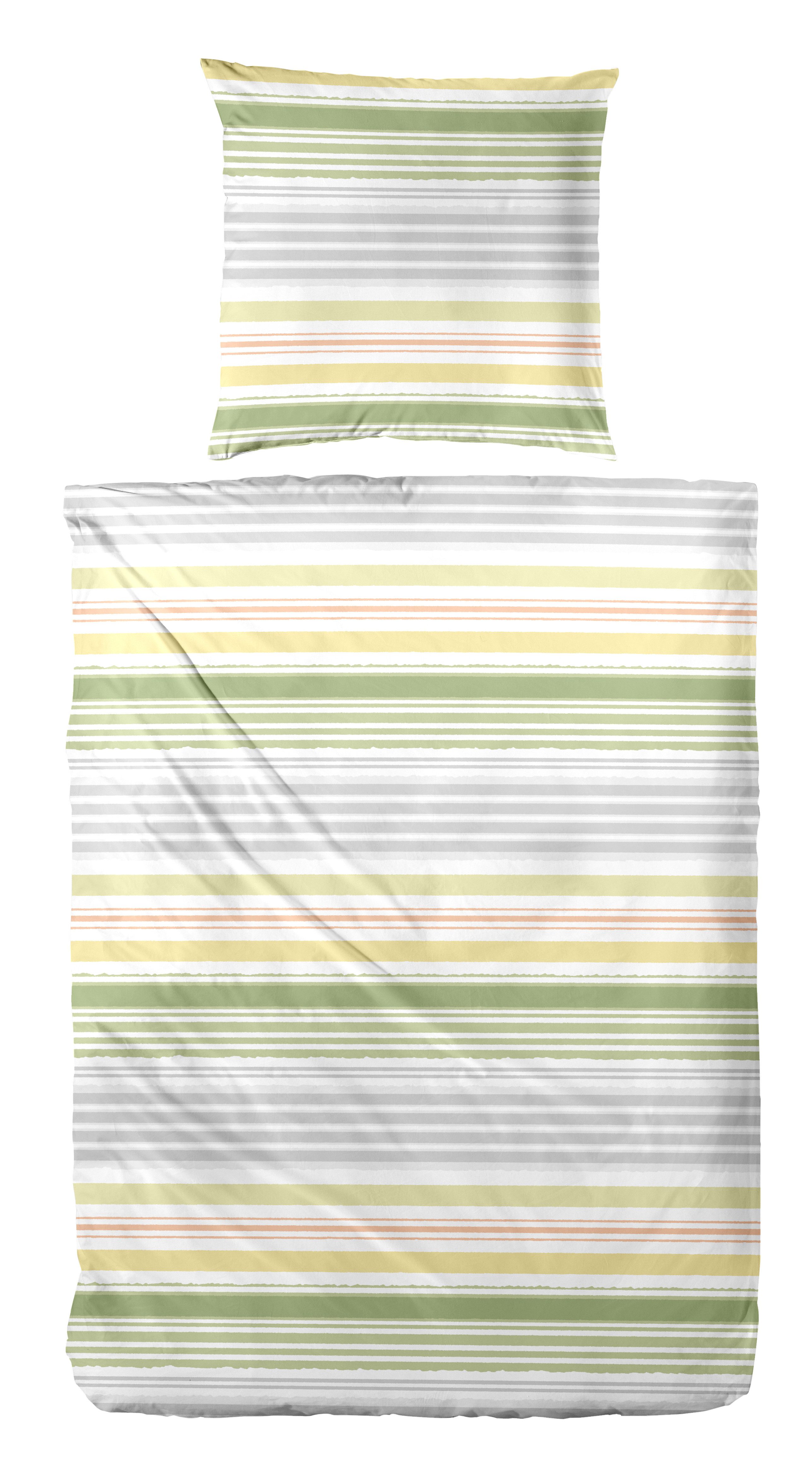 Primera Bettwäsche Renforce-Bettwäsche Fresh stripe, Renforcé, 2 teilig, mit Streifen