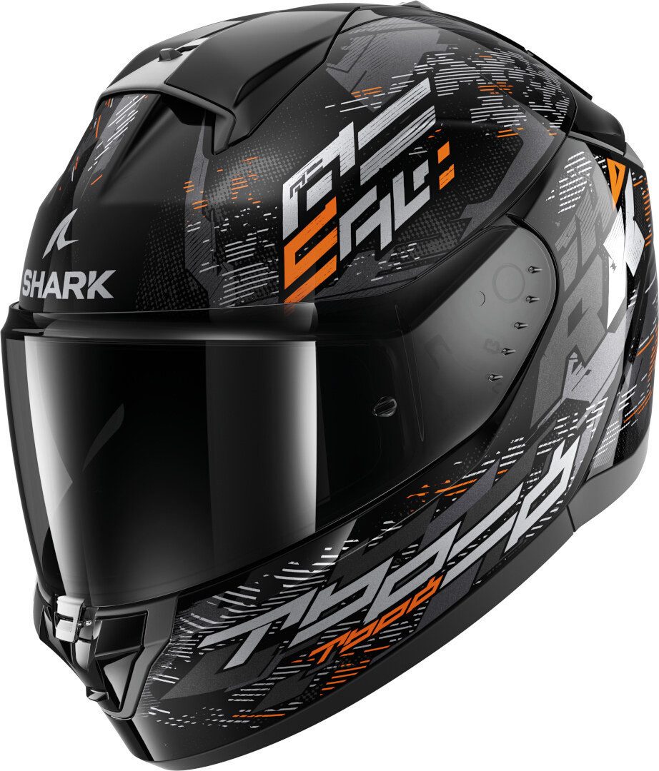 Motorradhelm Shark RIDILL 2 Molokai KSO, Black Grey Orange, Gr. M