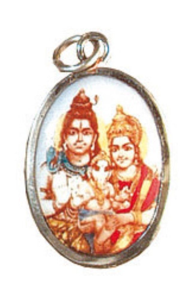 Kette mit Anhänger Spiritanhänger "Shiva, Parvati, Ganesha"