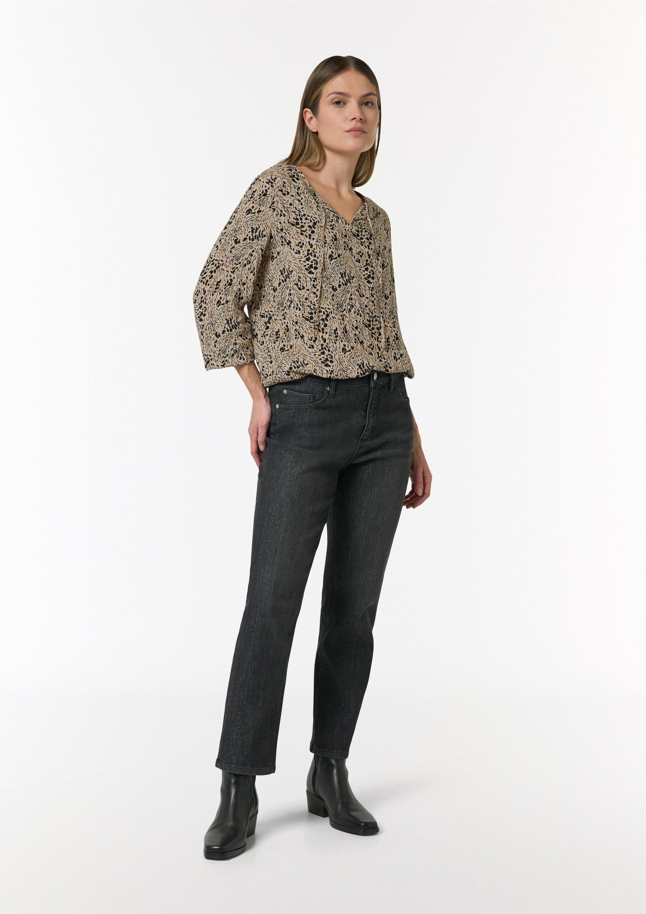 comma Langarmbluse Bluse Bluse mit Bindeband