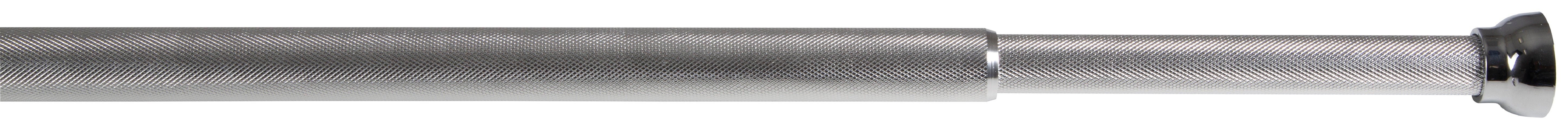 spirella Duschvorhangstange ARIK, ausdrehbar, geklemmt, zum Einspannen, stufenlos verstellbare Teleskopstange zum Einspannen, kein Bohren - Kratzfestes Aluminium, silber glänzend, Ø 25 mm, Verstellbereich 75 - 125 cm