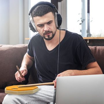 keepdrum Schlagzeug keepdrum Übungspad Orange 8 Zoll mit Drumsticks