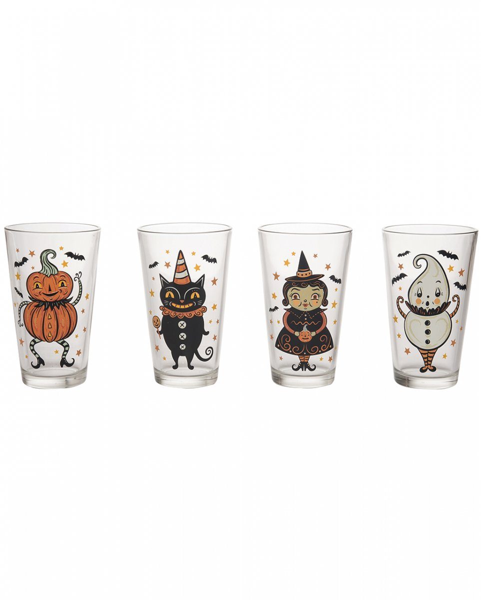 Horror-Shop Geschirr-Set Johanna Parker Vintage Halloween Gläser 470ml 4 St, Glas