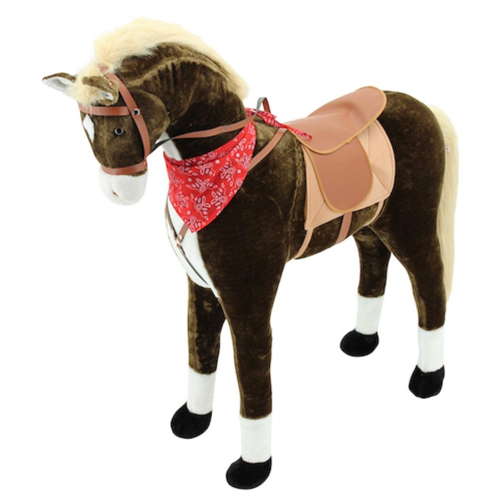 Sweety-Toys Stehpferd Großes Stehpferd 115 cm chocolate- braun ab 4 Jahren geeignet - 3501, Stehpferd
