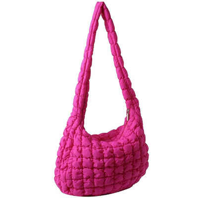 Fivejoy Handtasche Gesteppte Tasche (Gesteppte Handtasche Puffer Tasche, Klein Gesteppte), Damen Einfarbig Schultertasche Umhängetasche Damen